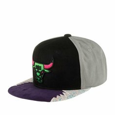 Бейсболка Mitchell & Ness, размер 0, серый/черный