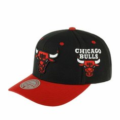 Бейсболка Mitchell & Ness, размер 0, черный/красный