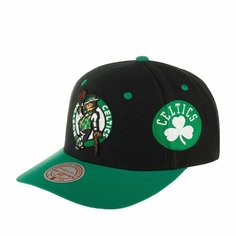 Бейсболка Mitchell & Ness, размер 0, черный/зеленый