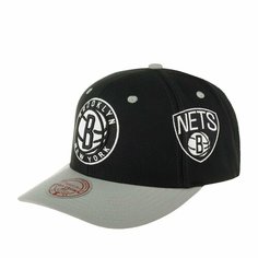 Бейсболка Mitchell & Ness, размер 0, черный/серый