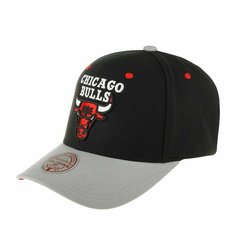 Бейсболка Mitchell & Ness, размер 0, черный/серый