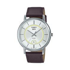 Наручные часы CASIO, серебряный, коричневый