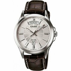 Наручные часы CASIO, коричневый, серебряный