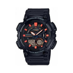 Наручные часы CASIO, оранжевый, черный