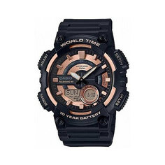 Наручные часы CASIO, черный, золотой