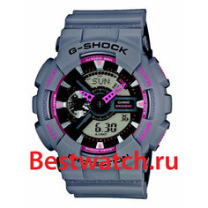 Наручные часы CASIO, фиолетовый, черный, серый