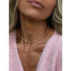 Чокер LU Jewel, опал, длина 34 см, розовый