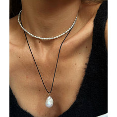 Подвеска LU Jewel, серебро, 925 проба, жемчуг пресноводный культивированный, бежевый/белый