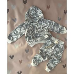 Костюм спортивный GAP, размер 116, серый