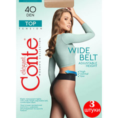 Колготки Conte Top, 40 den, 3 шт., размер 3, grafit
