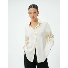 Рубашка KOTON, размер 40, светло-серый