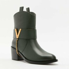 Полусапоги TENDANCE, полнота F (EU)/ на среднюю стопу, размер 38, темно-зеленый