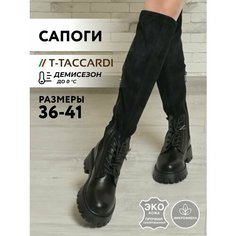 Сапоги T.Taccardi, полнота G (EU)/ на среднюю и широкую стопу, размер 41, черный