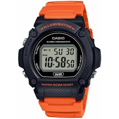 Наручные часы CASIO, черный /оранжевый