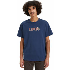 Футболка Levis Men Relaxed Fit Graphic Tee, размер L, cиний Levis®