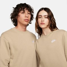 Свитшот спортивный NIKE M NSW CLUB CRW BB, размер XS, , хаки