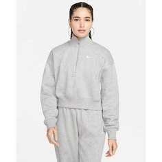 Свитшот спортивный NIKE Phoenix, размер M-T, , dk grey heather/sail
