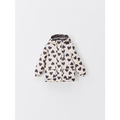 Куртка Sela, размер 122, бежевый графика крупная