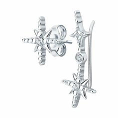 Серьги Яхонт, серебро, 925 проба, фианит, , бесцветный