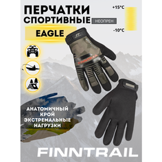Перчатки Finntrail Eagle, размер L, черный, зеленый