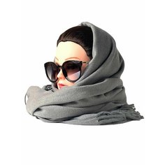 Шарф Florento,200х75 см, one size, серый металлик