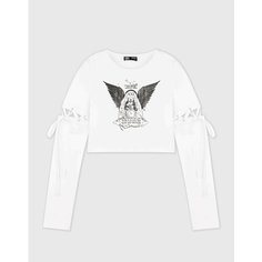 Лонгслив Gloria Jeans Ready! Steady! Go!, размер XS/158-164, , белый