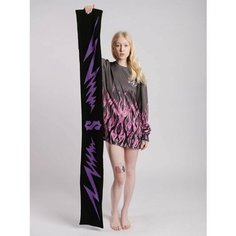 Шарф SEVERCLOTHING,165, черный/фиолетовый