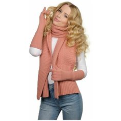 Шарф LAMBONIKA,170х28 см, пудровый