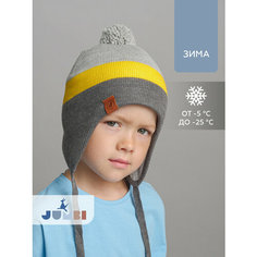 Шапка JUMBI, размер 48-51, серый в полоску