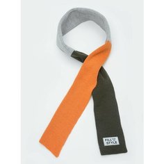 Шарф ARTEL,120, 150*20, хаки, серый, оранжевый Артель
