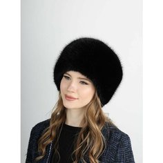 Шапка Меховой век, размер 54-59, черный