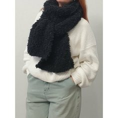Шарф ,220х28 см, one size, черный Pan Tan