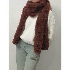 Шарф ,220х28 см, one size, коричневый Pan Tan