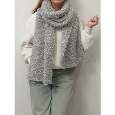Шарф ,220х28 см, one size, светло-серый Pan Tan
