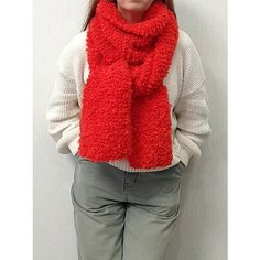 Шарф ,220х28 см, one size, красный Pan Tan