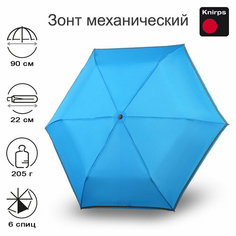 Зонт-трость Knirps, синий, голубой