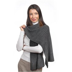 Шарф GOLDENIKA,180х30 см, темно-cерый