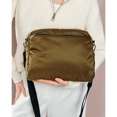 Сумка кросс-боди FABRIZIO CLUB, фактура гладкая, хаки