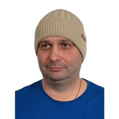 Шапка бини Tanner + Tailor, размер 56-58, светло-бежевый