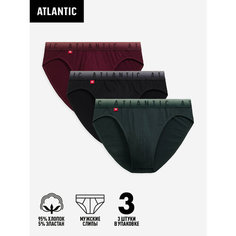 Трусы Atlantic Gradient, комплект из 3 шт., размер S, зеленый, бордовый, черный