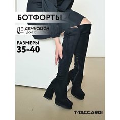 Сапоги T.Taccardi, полнота G (EU)/ на среднюю и широкую стопу, размер 36, черный