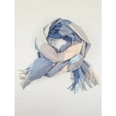 Шарф ,180х70 см, голубой, серый, бежевый, синий Blagidog