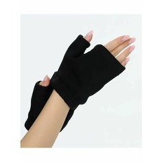 Митенки HIGH TEMP, размер ONE SIZE, черный