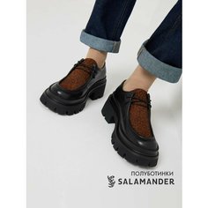 Полуботинки дерби Salamander, размер 40, черный/коричневый