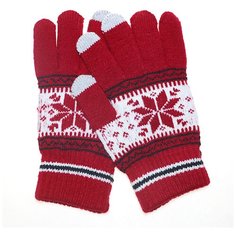Перчатки , размер 8.5, белый, красный Loving Hand
