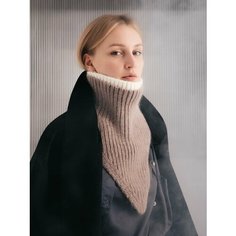 Шарф GRAY+ONE,37х26 см, темно-бежевый