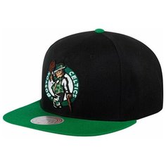 Бейсболка Mitchell & Ness, размер 0, черный/зеленый