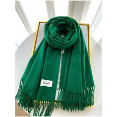 Палантин ,200х70 см, изумрудный Wasabi Trend