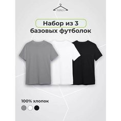 Футболка TexDress, размер S, черный, белый, серый