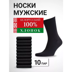 Носки Белорусский хлопок, комплект, 10 пар, размер 43-44, черный